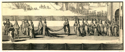 The funeral of the queen, third part, second half, 1695, Romeyn de Hooghe, 1695 Canvas Print