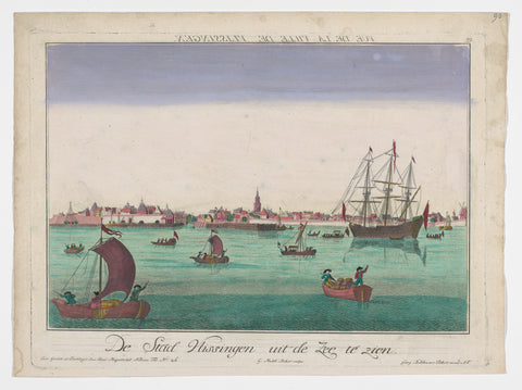 View of the city of Vlissingen, Georg Balthasar Probst, 1742 - 1801 Canvas Print