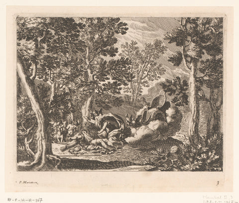 Venus mourns the death of Adonis, Jean Lepautre, 1628 - 1682 Canvas Print