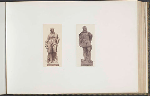 Plaster models for sculptures on the Palais du Louvre: left 