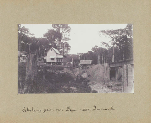 Sikakamp seen from Dam to Paramaribo, Jacob Evert Wesenhagen, 1905 - 1910 Canvas Print