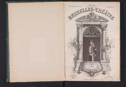 Bruxelles théâtre 1875-1877, Félix Callewaert (père), 1875 - 1877 Canvas Print