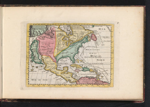 Map of North America, anonymous, 1735 Canvas Print