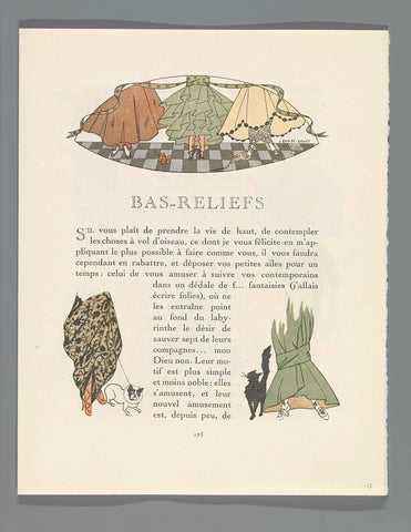 Gazette du Bon Ton, 1914 - No. 5, pag. 173: Bas-reliëfs, J. Renée Souef, 1914 Canvas Print