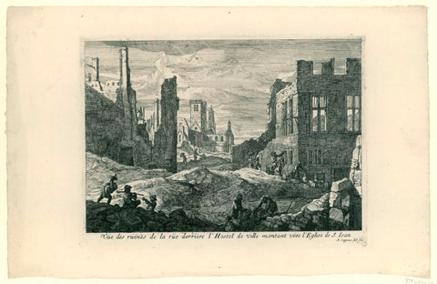 Ruins in Brussels, 1695, Augustin Coppens, 1695 Canvas Print