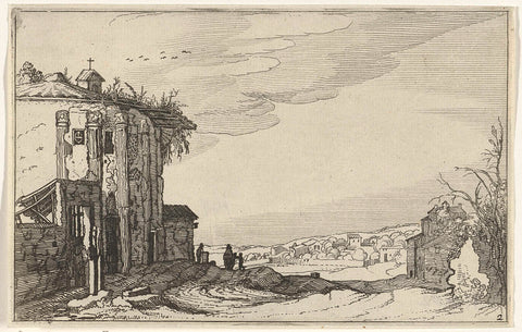 Ruin with Corinthian Columns, Willem van Nieulandt (II), 1618 Canvas Print