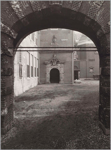 German gate with a view of the
Fragments building, 1982 Canvas Print