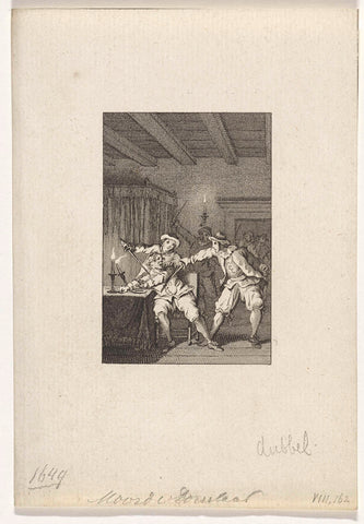 Murder of Isaac Doreslaer, 12 May 1649, Reinier Vinkeles (I), 1783 - 1795 Canvas Print