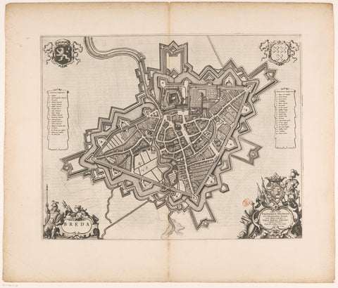 Map of Breda, anonymous, 1652 Canvas Print