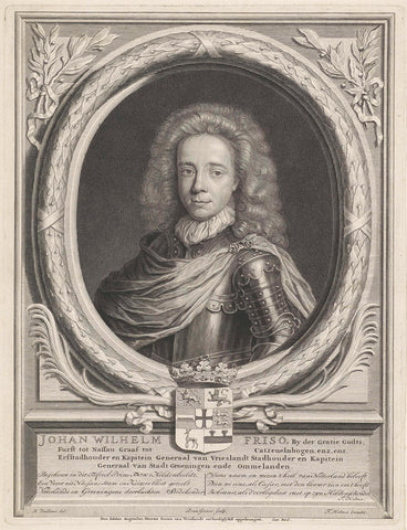 Portrait of Johan Willem Friso, Prince of Orange-Nassau, Pieter van Gunst, 1705-1722 Canvas Print