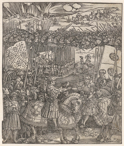 Covenant of Maximilian I with Henry VII, Albrecht Dürer, 1515 Canvas Print