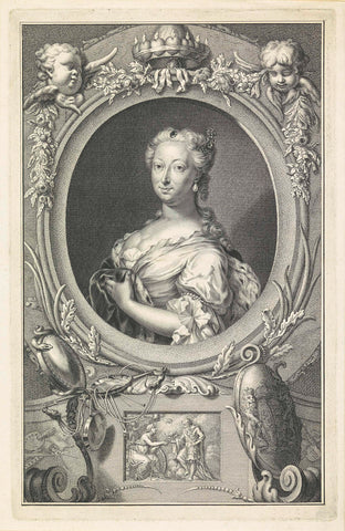 Portrait of Anna of Hanover, Jacob Houbraken, 1750 Canvas Print