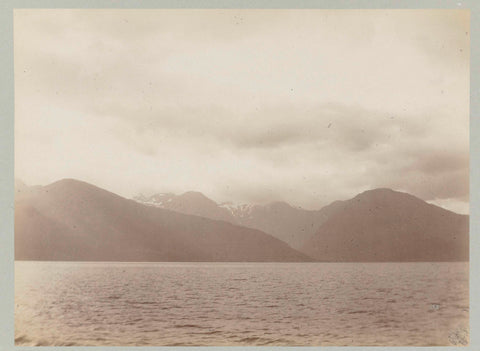 Norwegian mountain landscape by the sea, Paul Güssfeldt (attributed to), 1889 Canvas Print