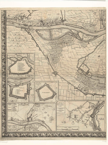 Large map of the siege of Maastricht, 1632, plate 4, Salomon Savery (attributed to), 1632 Canvas Print