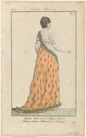 Journal des Dames et des Modes, Costume Parisien, 11 October 1798, Year 7, (67) : Cheveux Courts (...), anonymous, 1798 Canvas Print