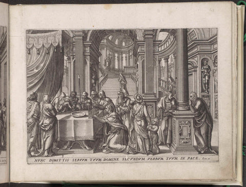 Presentation of Christ in the temple, Luke of Doetechum, 1570 - 1574 Canvas Print