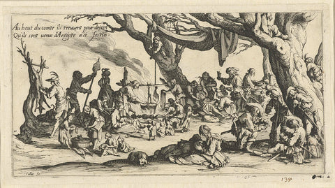 Roma kamp, Jacques Callot, 1621-1631 Canvas Print