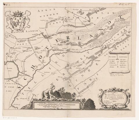 Map of the grietenij Schoterland, Jacob van Meurs (possibly), 1664 Canvas Print