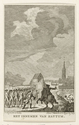 Capture of Hattem, 1786, Reinier Vinkeles (I), 1786 - 1795 Canvas Print