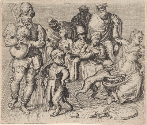 Fable of the Monkey and Woman, Aegidius Sadeler, 1608 Canvas Print