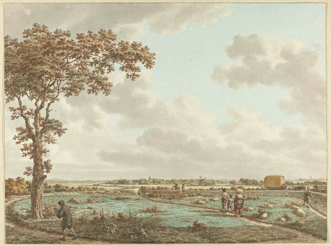 Table Mountain in the landscape, as seen from the Sint-Janskerkhof near Laren, Jacob Cats (1741-1799), c. 1795 Canvas Print