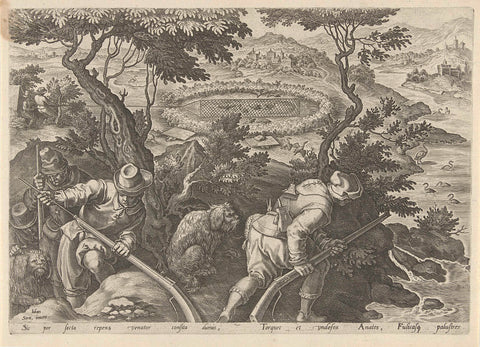 Eendenjacht, Philips Galle, 1578 Canvas Print