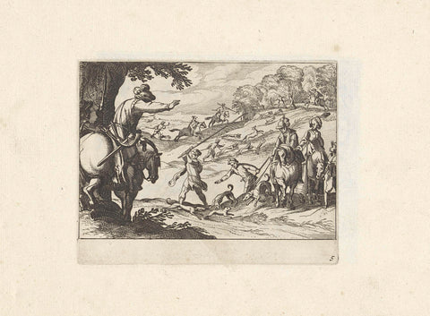 Hazenjacht, anonymous, 1624 Canvas Print