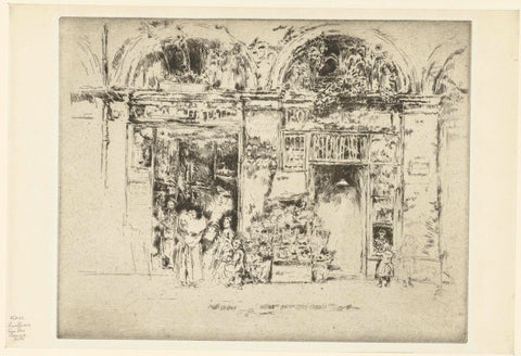 Flower shop, James Abbott McNeill Whistler, 1892 - 1893 Canvas Print