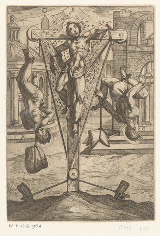 Torture: exposure to insects and suspension, Antonio Tempesta, 1565 - 1630 Canvas Print