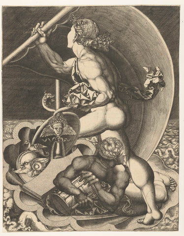 Allegory of Time and Fortune, Monogrammist AC (16th Century), 1520 - 1562 Canvas Print