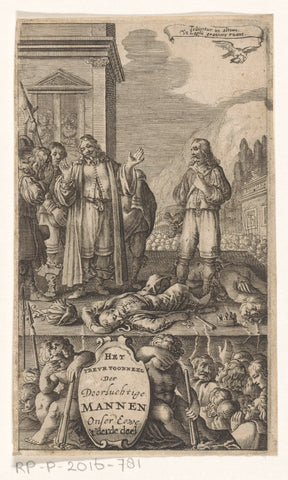 Men behold put to death figures, anonymous, in or after 1653 Canvas Print