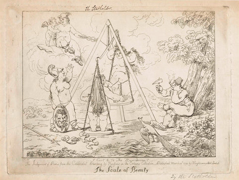 Beauty in the Scales, 1794, anonymous, 1794 Canvas Print