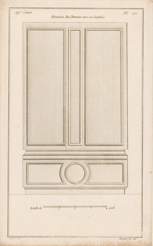 Panels with round element, Jean Pelletier, 1772 - 1779 Canvas Print