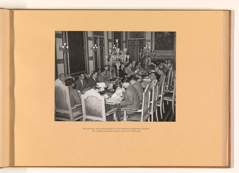 The practical work was largely completed in the committee meetings. The Central Commission at work in the Trèveszaal, Government Information Service, 1949 Canvas Print