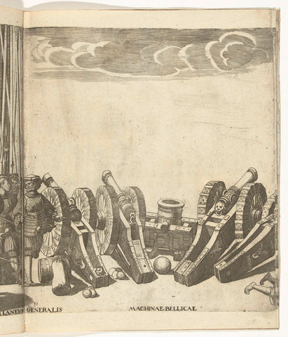 Cannons, plate 35, Nicolaas Hogenberg, 1620 - 1699 Canvas Print