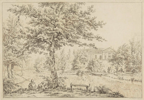 View of elswout country estate near Overveen, Hendrik Schwegman, 1796 Canvas Print