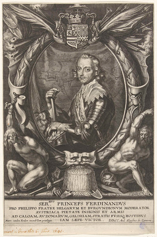 Portrait of Ferdinand of Austria, Cornelis Galle (I) (possibly), c. 1634 - c. 1654 Canvas Print