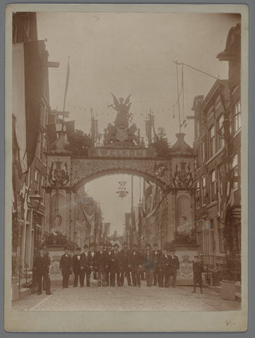 Decorations in Amsterdam on the occasion of the inauguration of Queen Wilhelmina, 1898, anonymous, 1898 Canvas Print