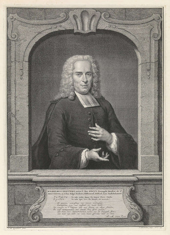 Portrait of Wilhelmus Peiffers, Jacob Houbraken, 1751 Canvas Print