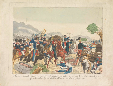 Retreat of the French Army, 1815, anonymous, 1815 Canvas Print