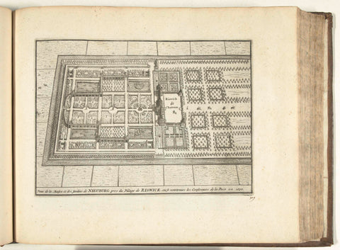 Map of the Huis ter Nieuburch with gardens near Rijswijk, 1726, anonymous, 1726 Canvas Print