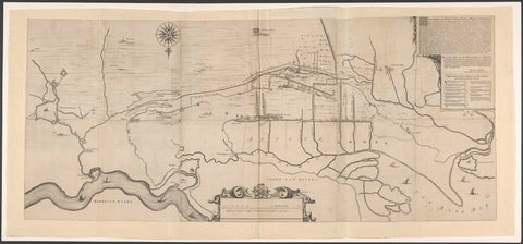 Map of the area west of 's-Hertogenbosch, anonymous, 1658 Canvas Print