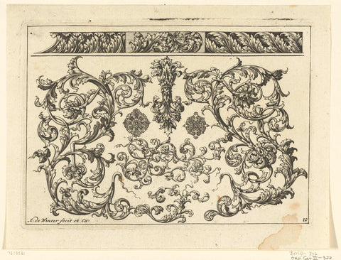 Eight motifs, Anthonie de Winter, c. 1690 - c. 1700 Canvas Print