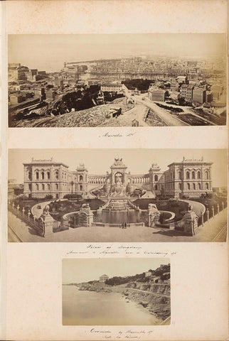 View of Palais Longchamps in Marseille, anonymous, 1876 Canvas Print