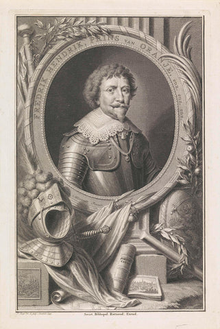 Portrait of Frederick Henry, Prince of Orange, Pieter Tanjé, 1749 Canvas Print