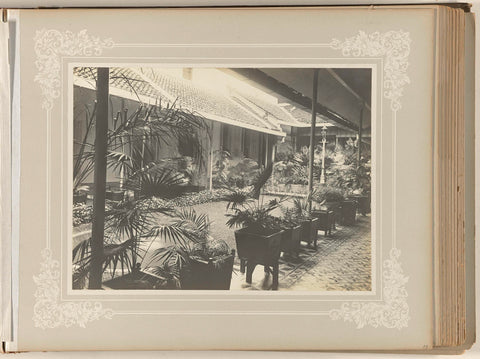 Courtyard of the house, O. Hisgen & Co. (possibly), 1890 - 1910 Canvas Print