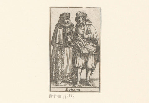 Man and woman in Bohemian fashion from around 1610-1620, anonymous, 1617 Canvas Print