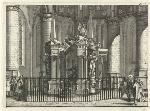 Tomb of William I, Prince of Orange, 1623, Willem Swidde, 1690 Canvas Print