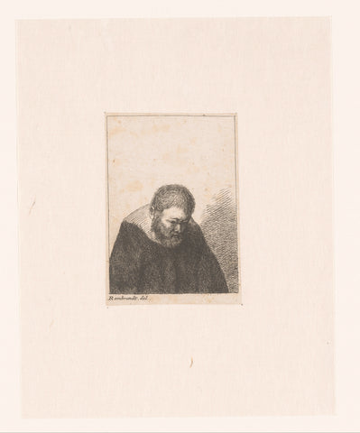 Man with beard, anonymous, 1700 - 1799 Canvas Print