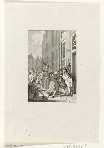 Unrest among Orangists in The Hague, 1785, Reinier Vinkeles (I), 1785 - 1795 Canvas Print